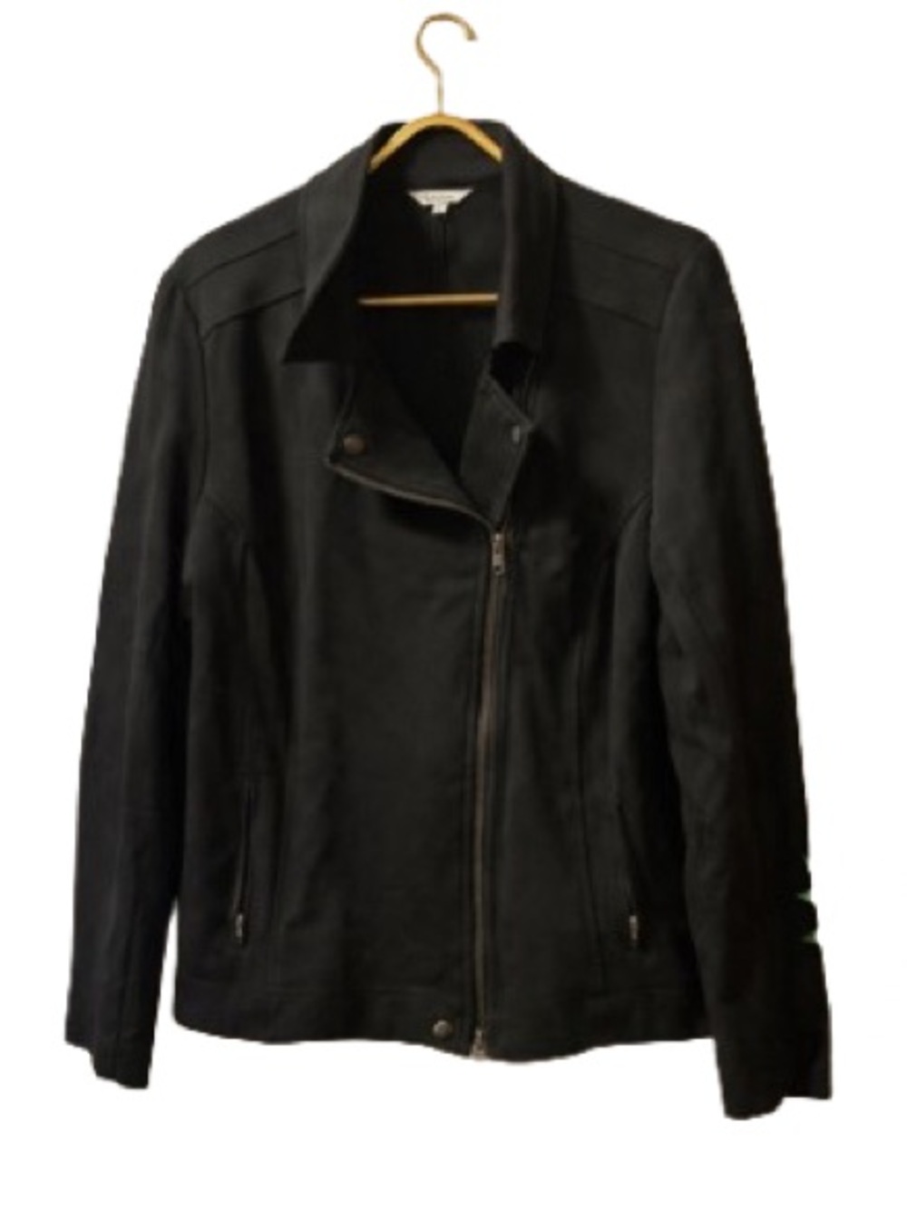 Reitmans Black Moto‑Style Zip Jacket – Plus Size 16